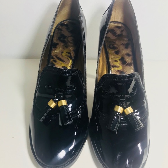 Sam Eldman Truman black patent leather gold tassel - Picture 4 of 8